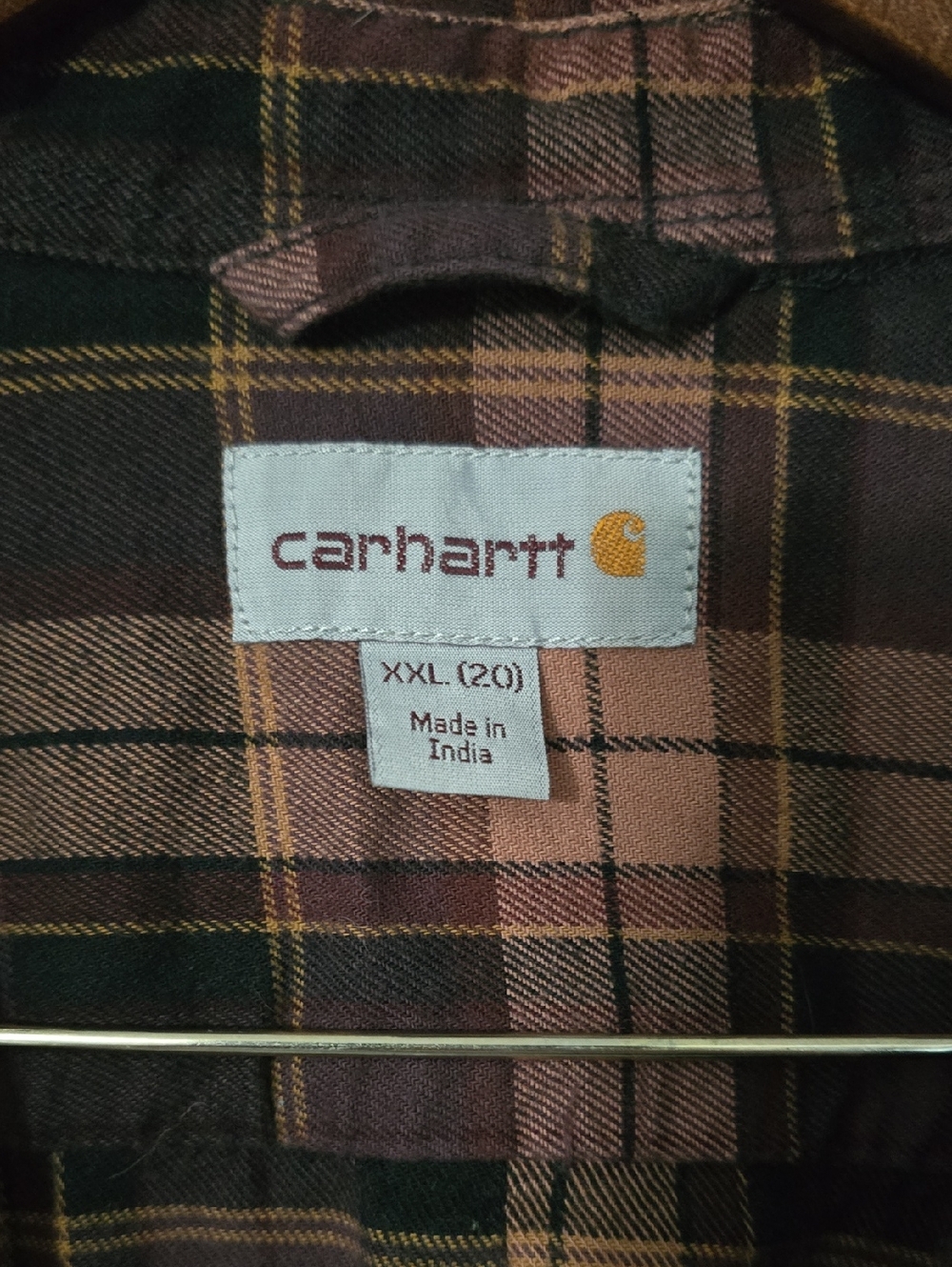 Carhartt Women’s Burgubdy and Purple Plaid Flannel Shirt - Picture 5 of 7